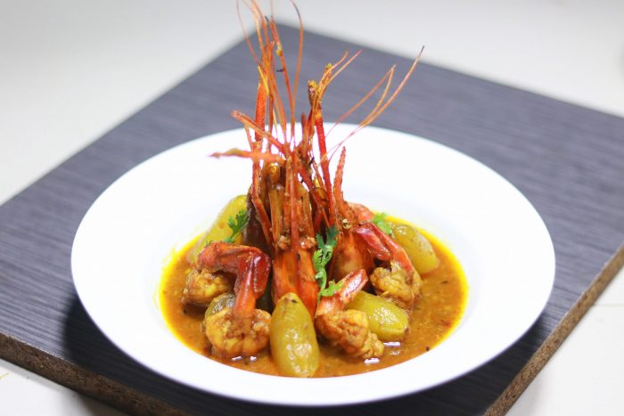 Bilombo with Prawn curry