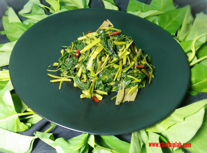 Stir fried water spinach