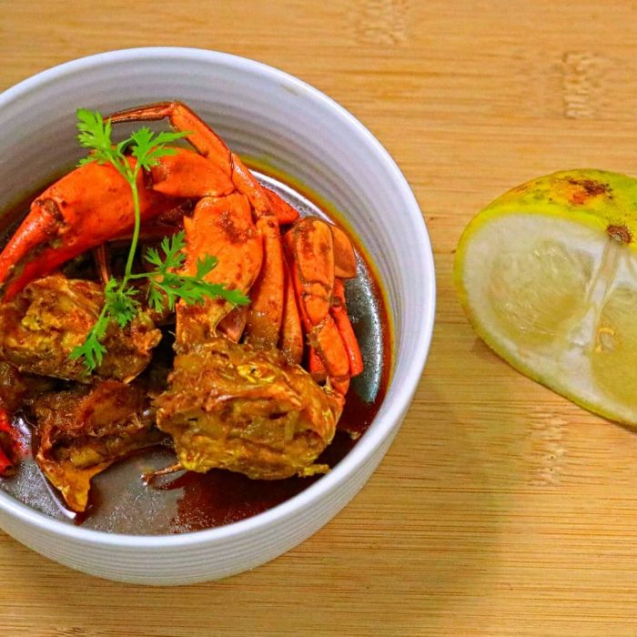 Spicy Crab with Shatkora