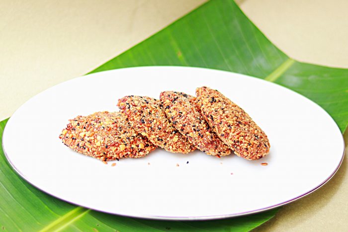 Potato cutlet with mixed seed